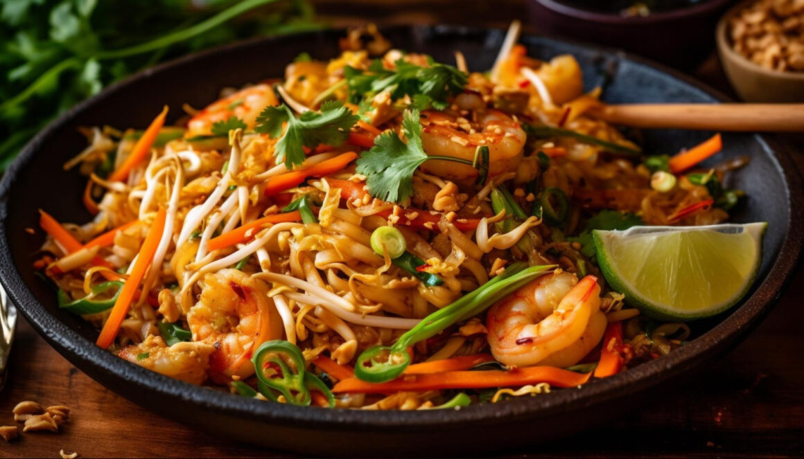 Ideias para um jantar romântico: Pad Thai de camarão